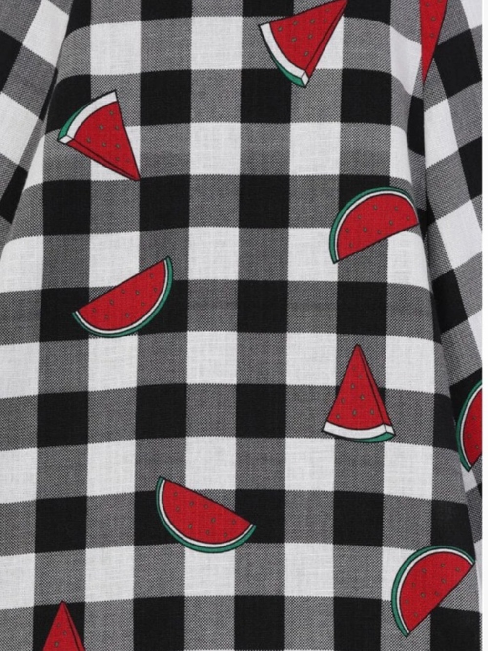 Collectif watermelon print gingham retro skirt - Picture 3 of 9